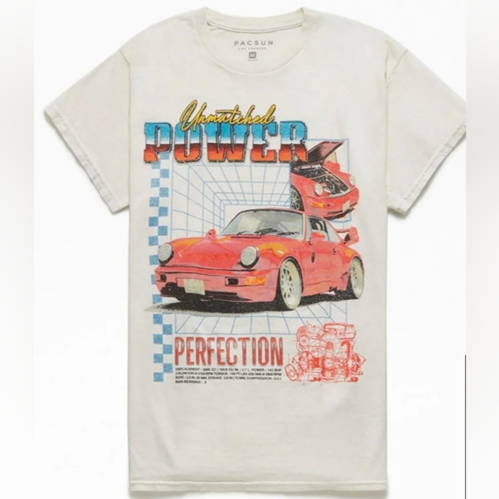 PACSUN MEN'S UNMATCHED POWER VINTAGE T SHIRT SIZE MEDIUM